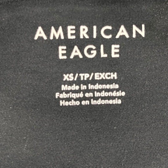 American Eagle Womens XS Black Cotton Babydoll Mini Dress Square Neck Sleeveless - Picture 3 of 5